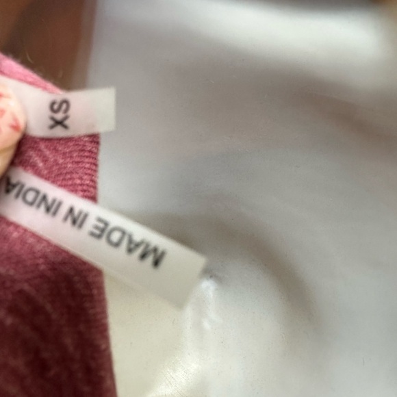 Soft Surroundings Gauze long sleeve 3/4 button Closure raspberry top - Picture 3 of 6